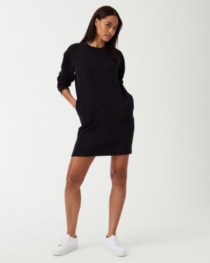 Spanx AirEssentials Crew Neck Women's Dresses Black | 81CBFHZIT