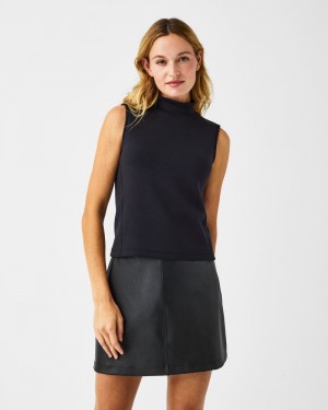 Spanx AirEssentials Mock Neck Women's Tops Black | 27HEFSRLX