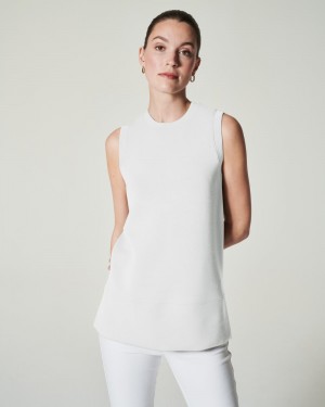 Spanx AirEssentials Tunic Women's Tank Top White | 94FGBVQKH