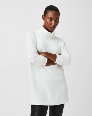 Spanx AirEssentials Turtleneck Tunic Women's Tops White | 02ECWYFAS