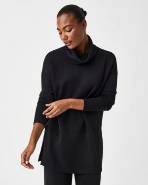 Spanx AirEssentials Turtleneck Tunic Women's Tops Black | 24YPHEKAR