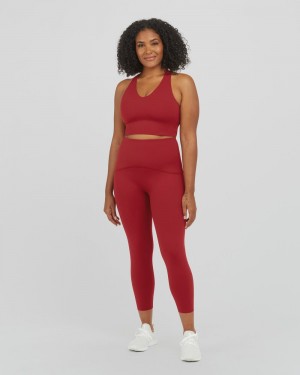 Spanx Booty Boost® Active 7/8 Women's Leggings Red | 15MSXQEZR