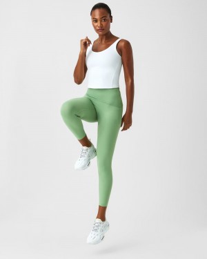 Spanx Booty Boost® Active 7/8 Women's Leggings Green | 84NECVBLQ