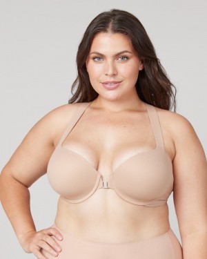 Spanx Bra-llelujah!® Lightly Lined Racerback Women's Bras Beige | 51BEQFKTS