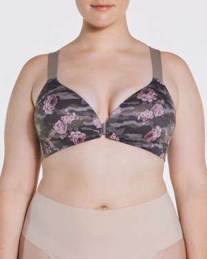 Spanx Bra-llelujah!® Lightly Lined Wireless Women's Bras Rose Camo | 71UCAFKYM