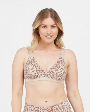 Spanx Bra-llelujah!® Lightly Lined Women's Bralette Leopard | 04CNVAYLZ