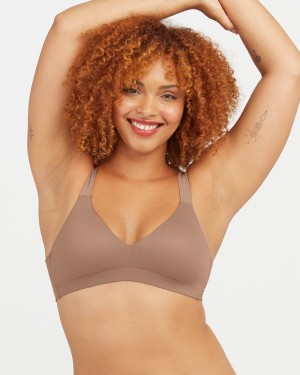 Spanx Bra-llelujah!® Lightly Lined Women's Bralette Cafe Au Lait | 17AWHTJMU