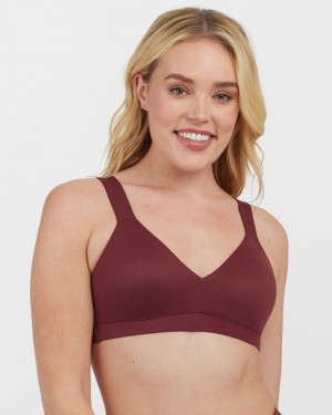 Spanx Bra-llelujah!® Lightly Lined Women's Bralette Burgundy | 43DKNFRYV