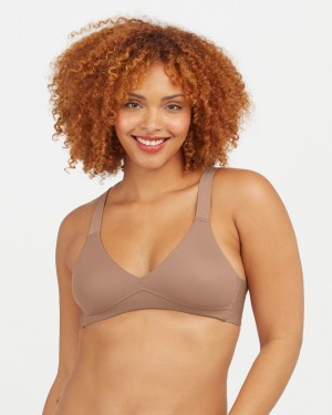 Spanx Bra-llelujah!® Unlined Women's Bralette Cafe Au Lait | 63QCKJDBM