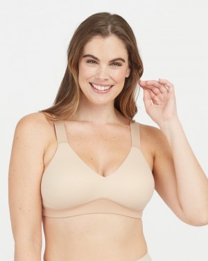 Spanx Bra-llelujah!® Unlined Women's Bralette Beige | 72DUFVLIQ