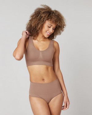 Spanx Breast of Both Worlds® Reversible Comfort Women's Bras Cafe Au Lait/Brown | 38EPOVKGF