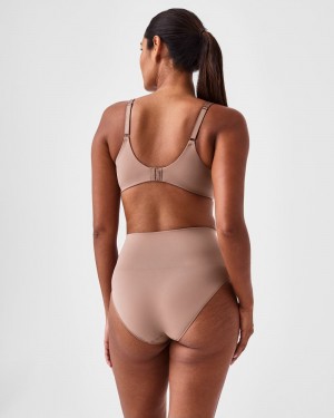 Spanx EcoCare Seamless Shaping Women's Panties Cafe Au Lait | 54JDOPLMZ