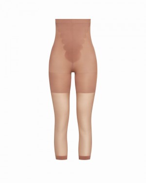 Spanx Higher Power Women's Capri Beige | 34ZLQPCMN