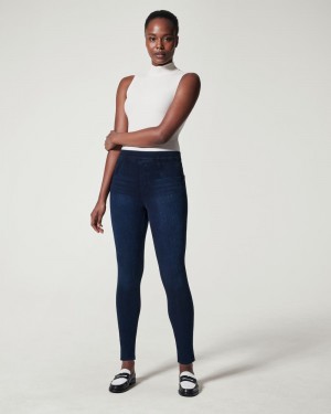 Spanx Jean-ish® Ankle Women's Leggings Navy | 13HNDQVOL