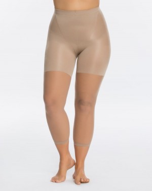 Spanx Power Women's Capri Beige | 21PIJDMOH