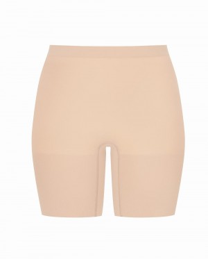 Spanx Power Women's Shorts Beige | 63IJBYELH