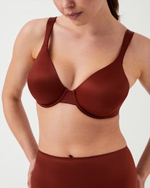 Spanx Shaping Satin Unlined Full Coverage Women's Bras Red | 26SJCYNEK