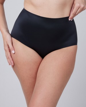 Spanx Shaping Satin Women's Panties Black | 01ZJVDNOF