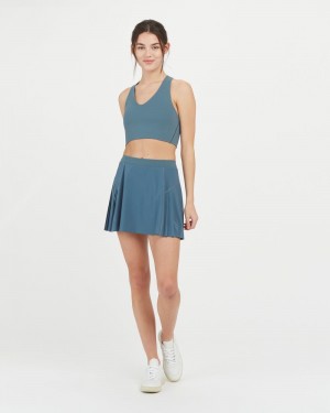 Spanx The Get Moving Pleated, 14" Women's Skorts Blue | 86XYFWMAC