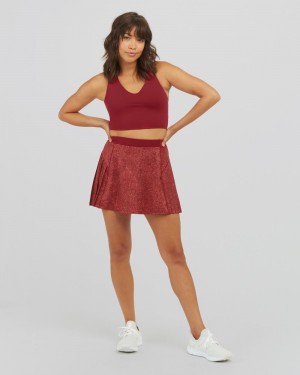 Spanx The Get Moving Pleated, 14" Women's Skorts Red | 12YFNIEBZ