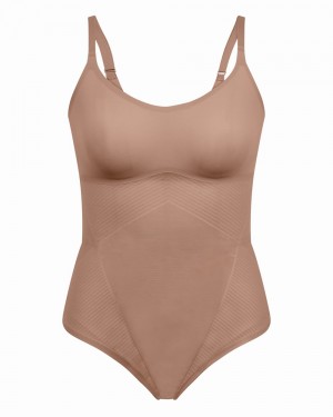 Spanx Thinstincts® 2.0 Cami Thong Women's Bodysuits Cafe Au Lait | 90BLOJNSC