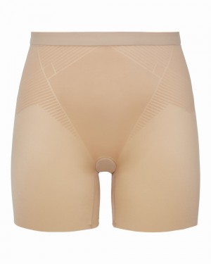 Spanx Thinstincts® 2.0 Girl Women's Shorts Beige | 47VQDBWPY