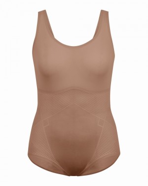 Spanx Thinstincts® 2.0 Tank Panty Women's Bodysuits Cafe Au Lait | 84GEDSANV