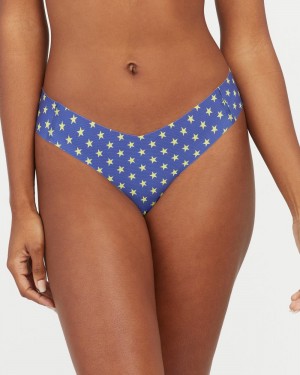 Spanx Under Statements® Women's Thong Blue | 64GTOXFCS