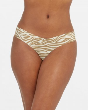 Spanx Under Statements® Women's Thong Desert Zebra | 39BGIDNSC