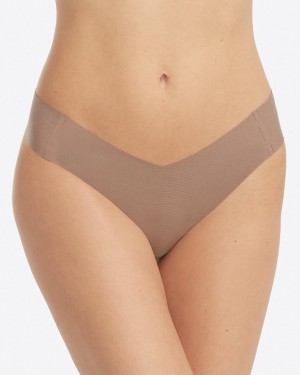 Spanx Under Statements® Women's Thong Grey Brown | 10NRHACSF