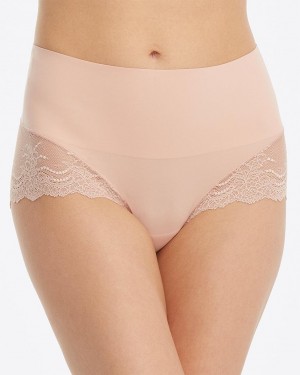 Spanx Undie-tectable® Lace Hi-Hipster Women's Panties Rose | 72AMHBEKS