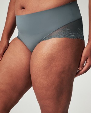 Spanx Undie-tectable® Lace Hi-Hipster Women's Panties Blue Grey | 21STOYAIJ