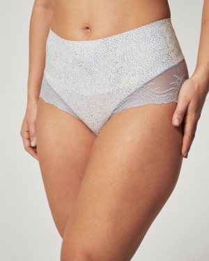 Spanx Undie-tectable® Lace Hi-Hipster Women's Panties White / Blue | 90FCTANQB