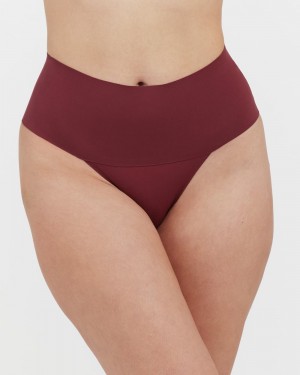 Spanx Undie-tectable® Women's Panties Burgundy | 85DVMNPLG