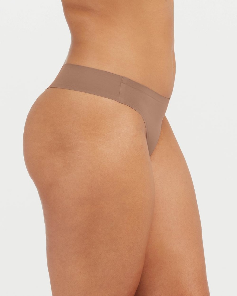 Spanx Ahhh-llelujah® ‘Fit to You’ Women's Thong Cafe Au Lait | 87TKMLVWZ