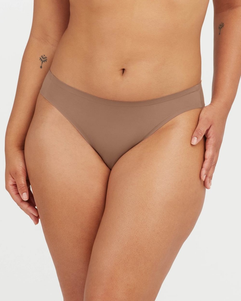 Spanx Ahhh-llelujah® ‘Fit to You’ Women\'s Thong Cafe Au Lait | 87TKMLVWZ