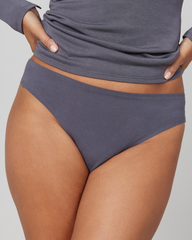 Spanx Ahhh-llelujah® Pima Cotton ‘Fit to You’ Women's Thong Grey | 95MXPCVFS