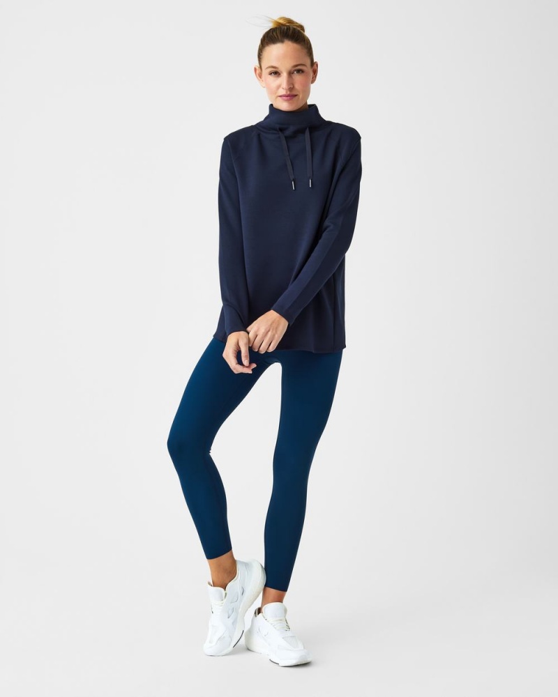 Spanx AirEssentials ‘Got-Ya-Covered’ Pullover Women's Tops Navy | 40EDOWAFB