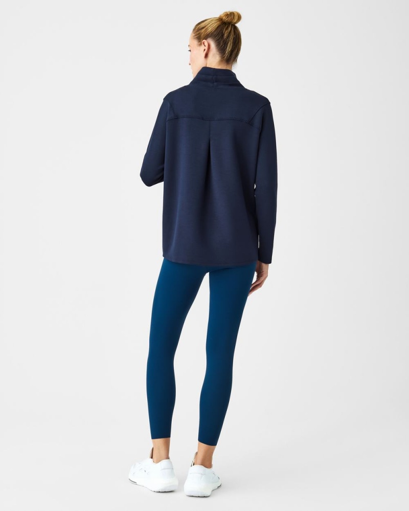 Spanx AirEssentials ‘Got-Ya-Covered’ Pullover Women's Tops Navy | 40EDOWAFB