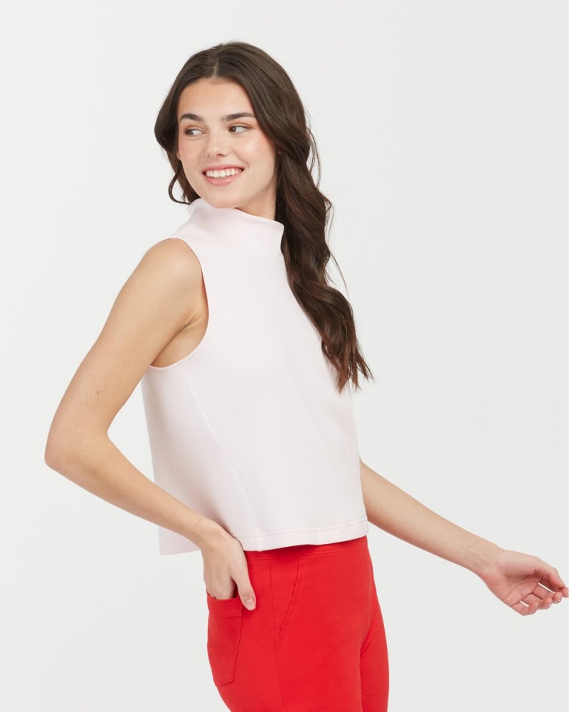 Spanx AirEssentials Mock Neck Women's Tops Pink | 85BGUSTZA