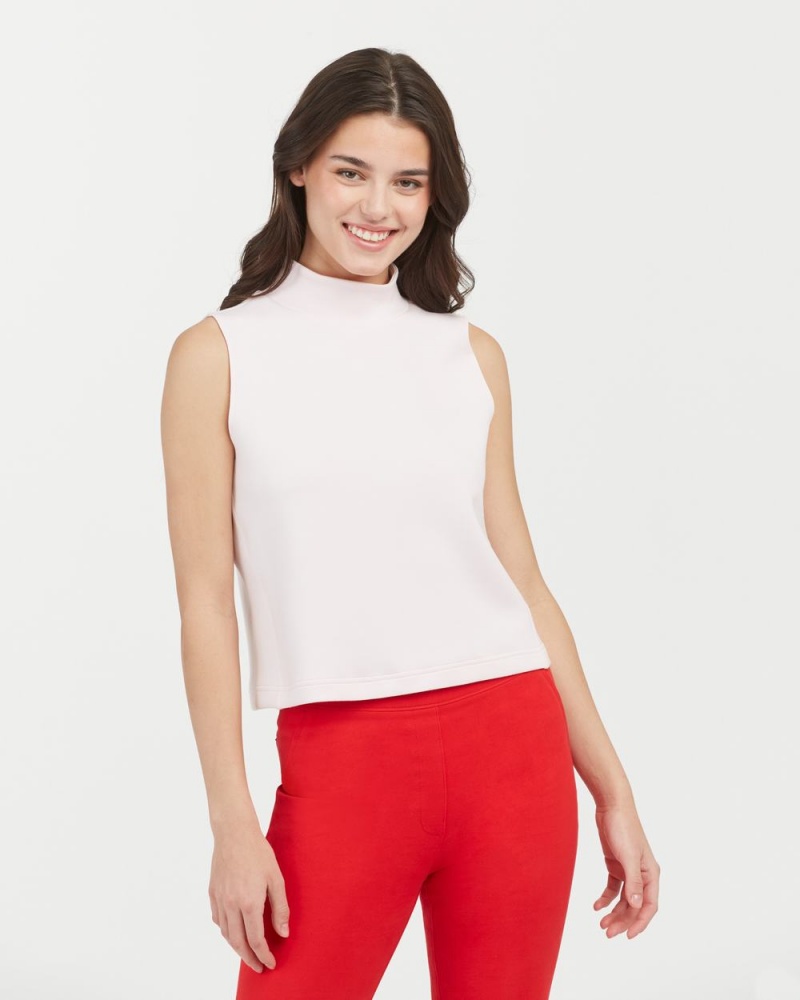 Spanx AirEssentials Mock Neck Women\'s Tops Pink | 85BGUSTZA