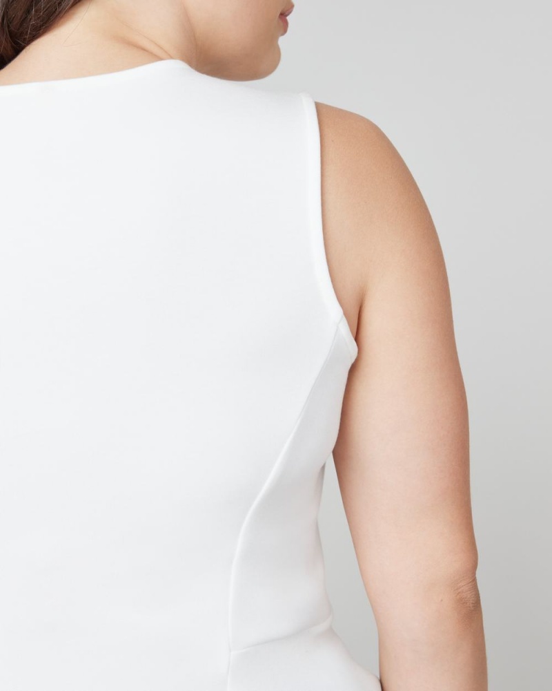 Spanx AirEssentials Peplum ‘At-the-Hip’ Women's Tops White | 58JZTAESG