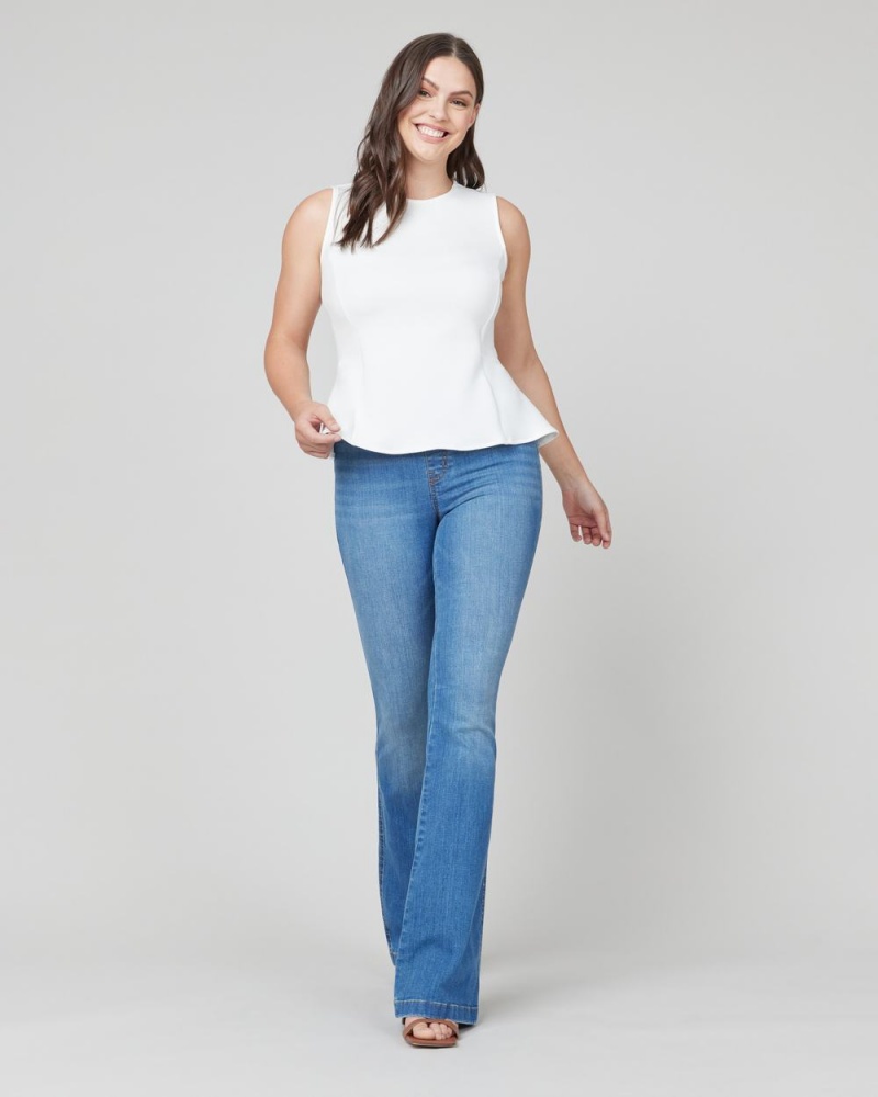 Spanx AirEssentials Peplum ‘At-the-Hip’ Women's Tops White | 58JZTAESG