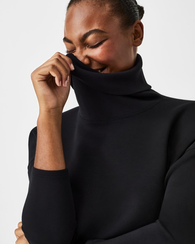 Spanx AirEssentials Turtleneck Tunic Women's Tops Black | 24YPHEKAR