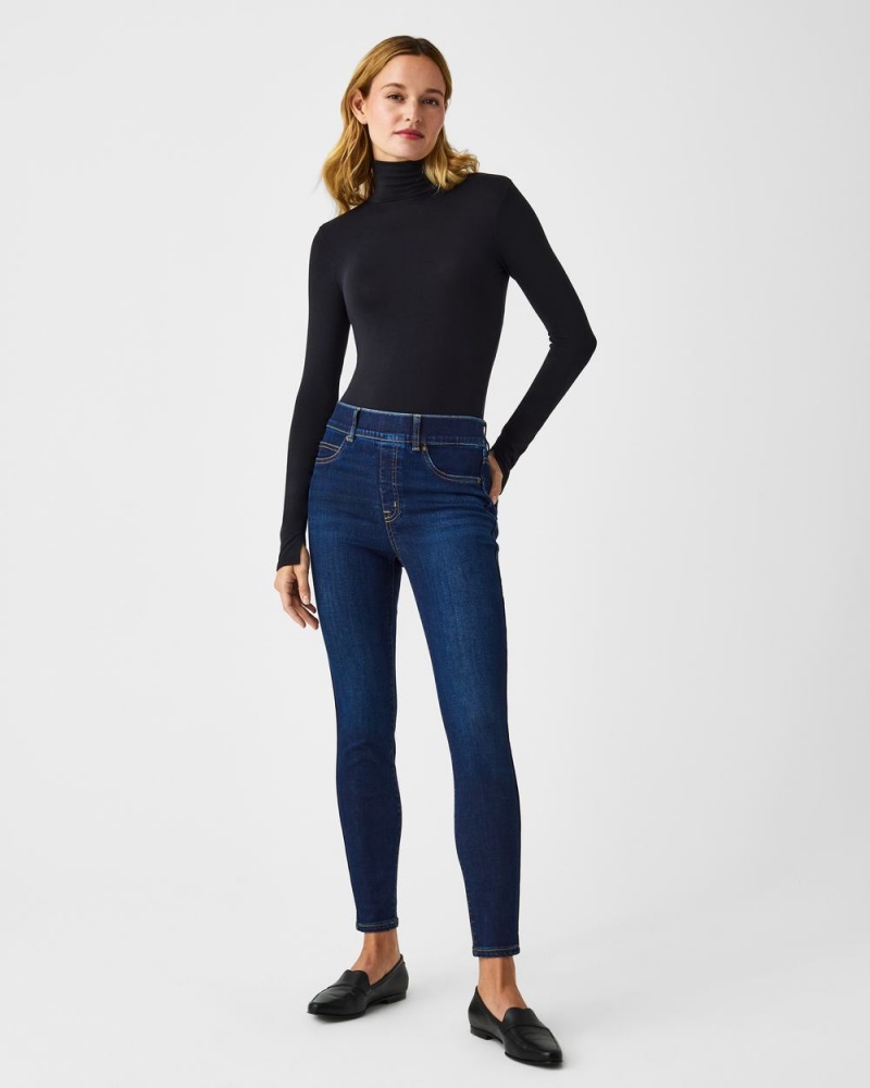 Spanx Better Base Long Sleeve Turtleneck Women's Tops Black | 64LAGSIOT