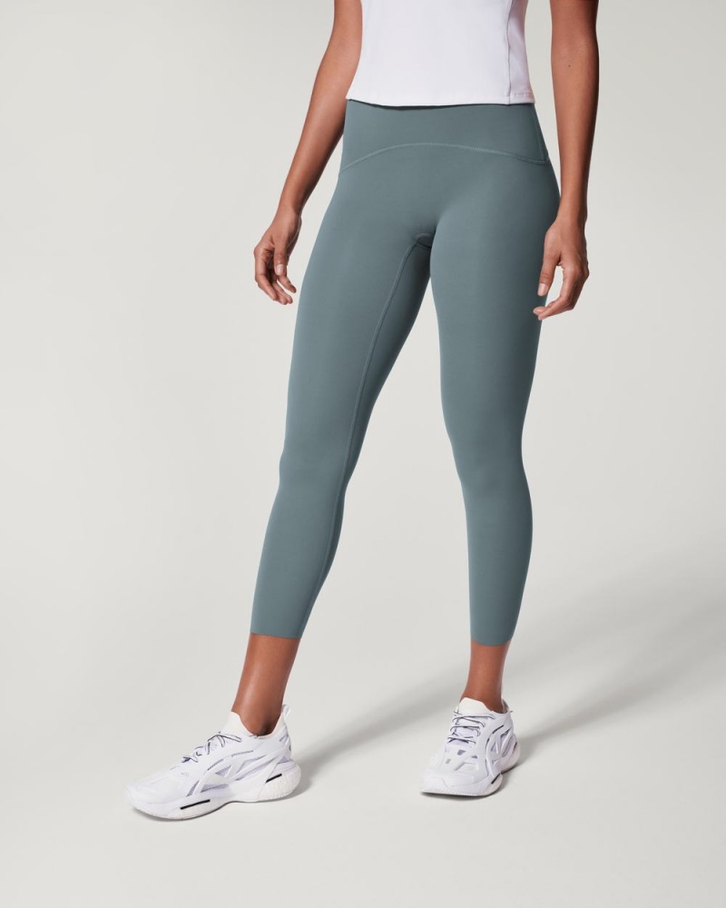 Spanx Booty Boost® Active 7/8 Women's Leggings Blue Grey | 98ZBPAWVJ