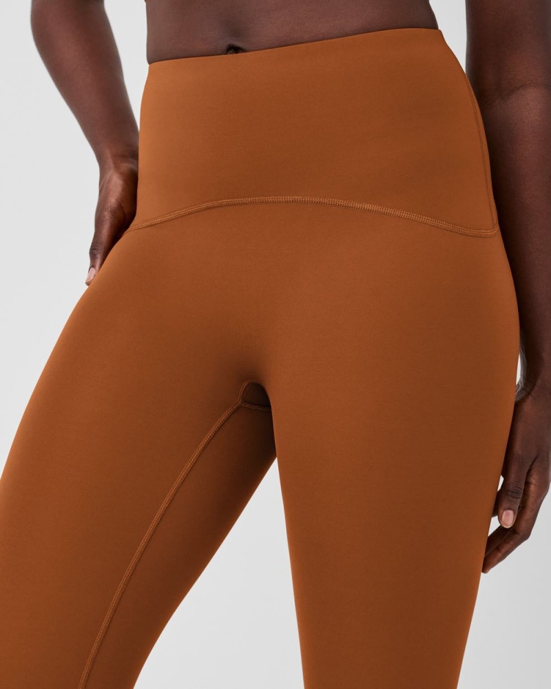 Spanx Booty Boost® Active 7/8 Women's Leggings Brown | 57UCWTPLA