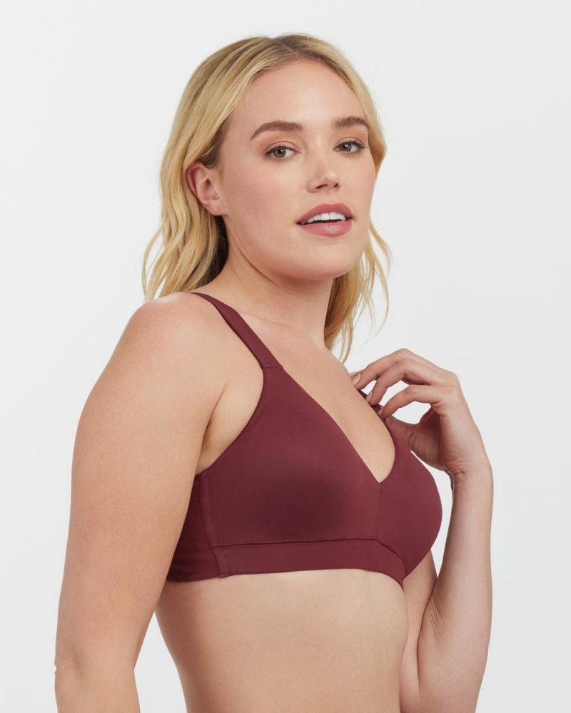 Spanx Bra-llelujah!® Lightly Lined Women's Bralette Burgundy | 43DKNFRYV