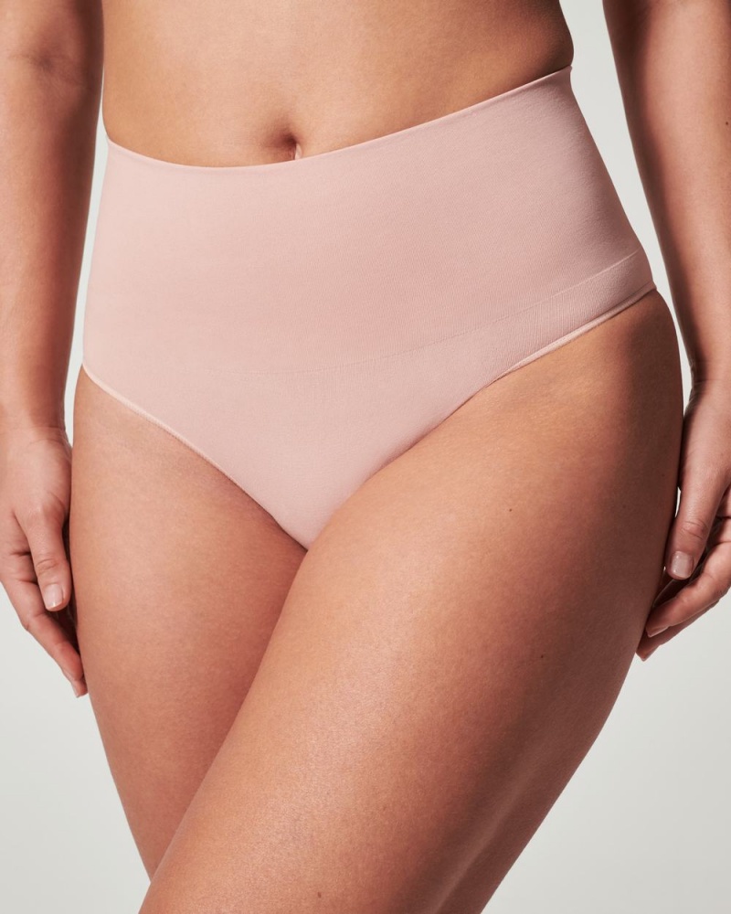 Spanx EcoCare Seamless Shaping Women's Panties Rose | 74POCMGEB