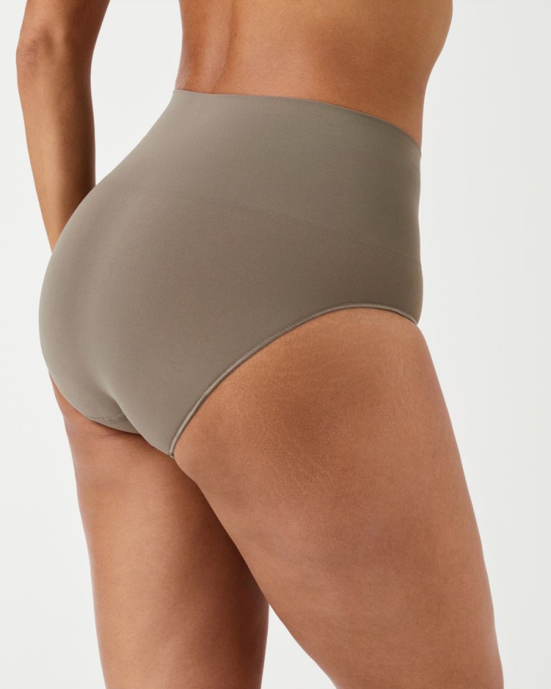 Spanx EcoCare Seamless Shaping Women's Panties Olive | 97RVGSLBP